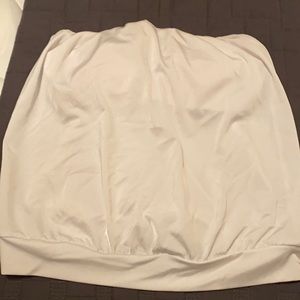 Strapless White Tankini Top